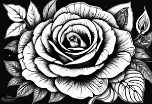 Chelsea, rose, name tattoo idea