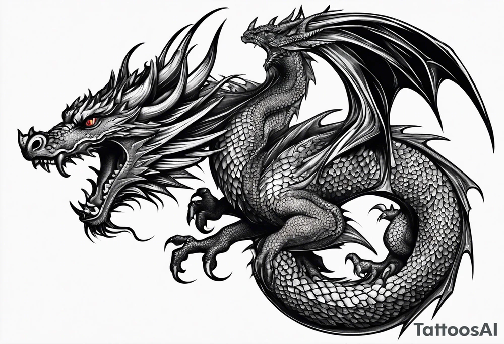Mini dragon tattoo idea