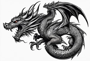 Mini dragon tattoo idea