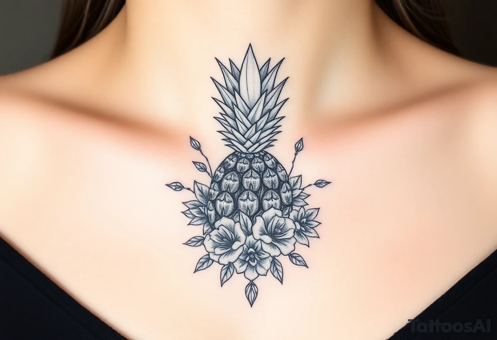 powerful pineapple with a crown,and diamonds and roses tattoo idea powerful pineapple with a crown,and diamonds and roses tattoo idea