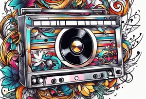 sleeve

intertwined music notes, cassette tape record tattoo idea