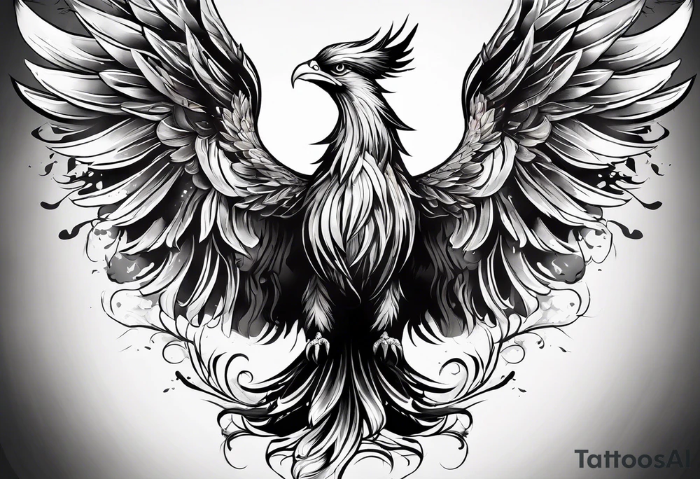 Rising phoenix against dark background, from forearm to shoulder. tattoo idea Rising phoenix against dark background, from forearm to shoulder. tattoo idea
