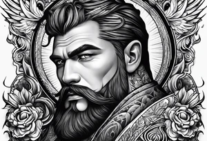 Father son half sleeve tattoo idea