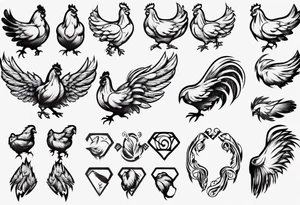 chicken wing tattoo idea