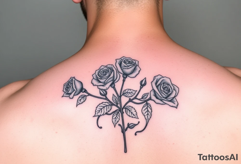 Roses growing out of Concrete tattoo idea