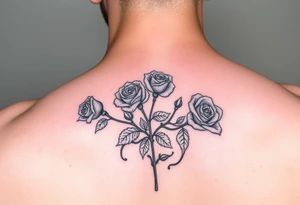 Roses growing out of Concrete tattoo idea