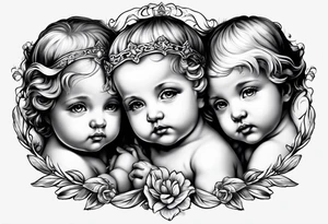 3 baby angels tattoo idea