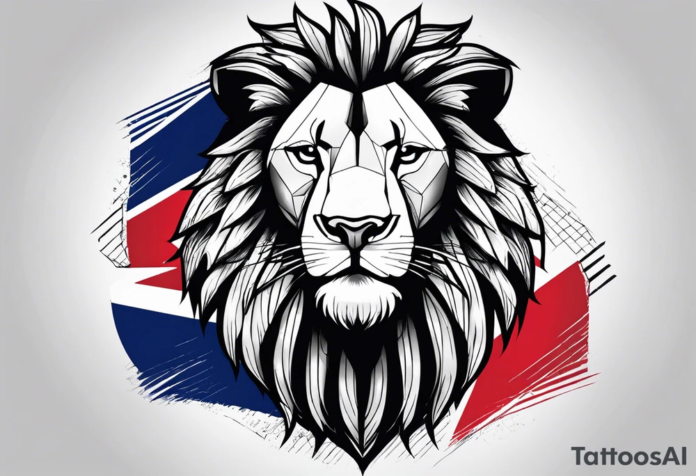 majestic lion, dominican republic flag, proud dominican republic heritage, 111, clock tattoo idea