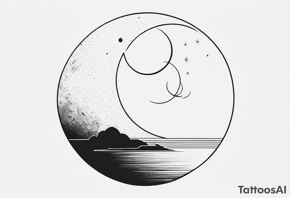Moon tattoo idea