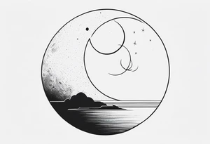 Moon tattoo idea