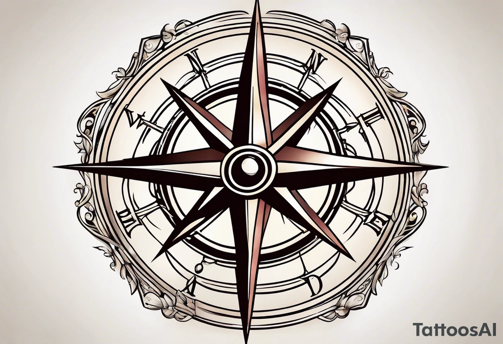 compass rose tattoo idea