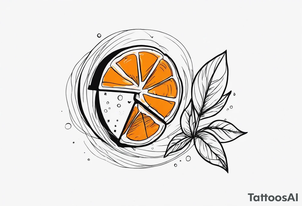 An Orange going through change tattoo idea