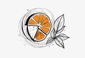 An Orange going through change tattoo idea