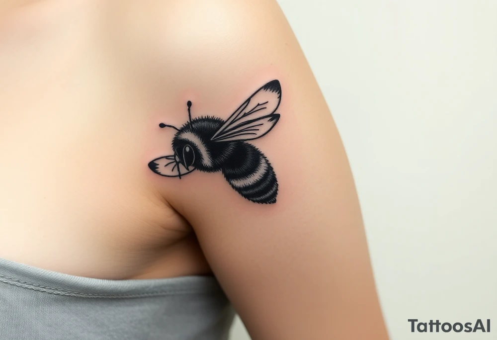 bumble bee flying an airplane tattoo idea