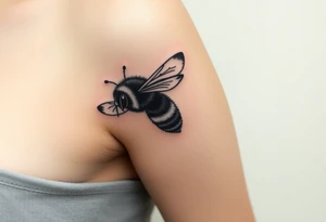 bumble bee flying an airplane tattoo idea