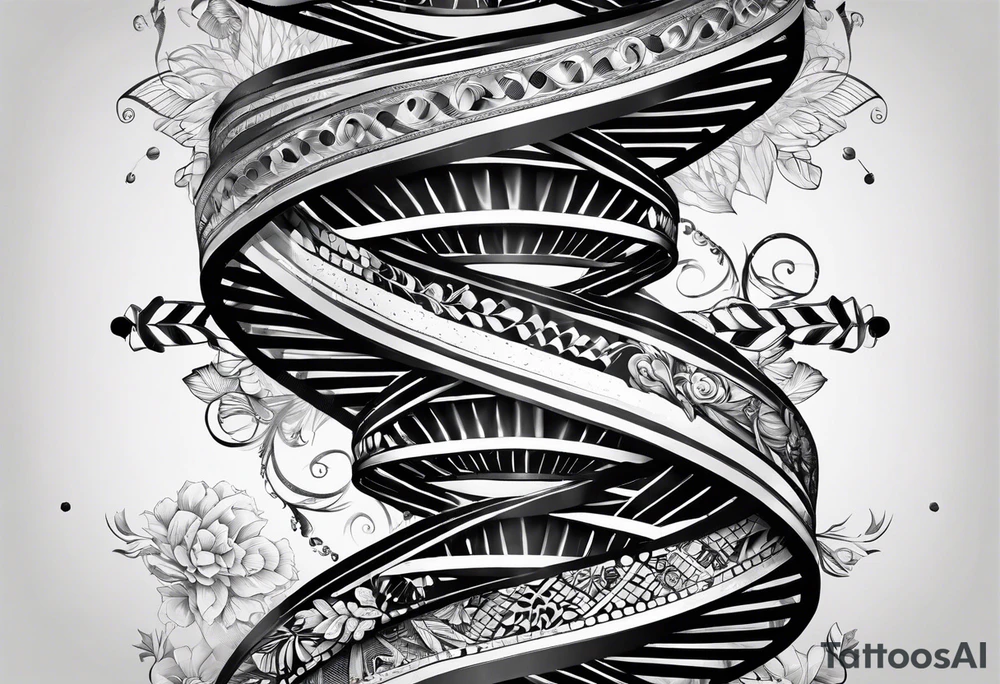 DNA helix 
cards tattoo idea