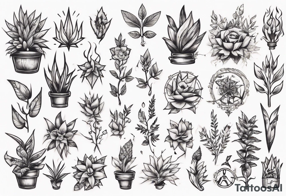 Word power on plants tattoo idea