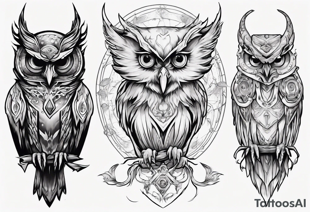 The Demon Owl Stolas, a Prince of Hell who is obsessed with gems, knowledge of astrology and poisonous plants. tattoo idea