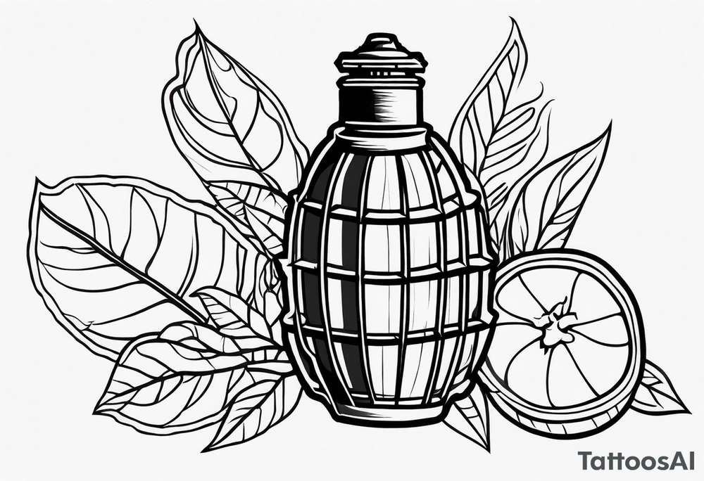 grenade ribscage tattoo idea