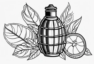 grenade ribscage tattoo idea