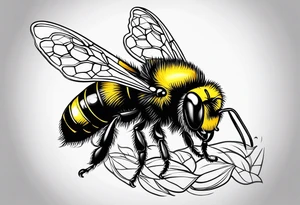 Tequila Traveling Bumble Bee tattoo idea