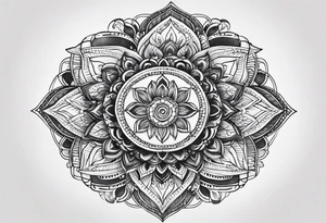 Rosen  Mandala Kette mit diamanten tattoo idea