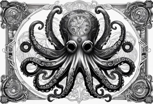 Octopus. Steampunk.  Biomech. Sinster tattoo idea