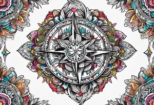 wonderland  dead 
rabbit mandalas feather compass tattoo idea