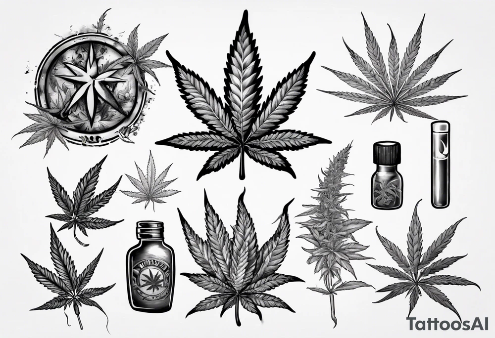 marijuana tattoo idea