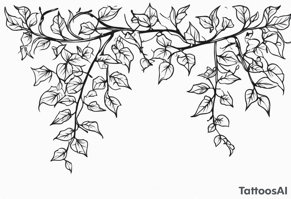 Ivy vines tattoo idea
