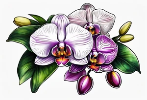 Orchid bouqet tattoo idea