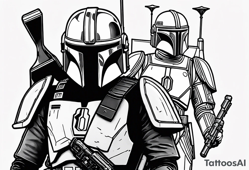 Love, Death & Robots, star wars, mandalorian tattoo idea