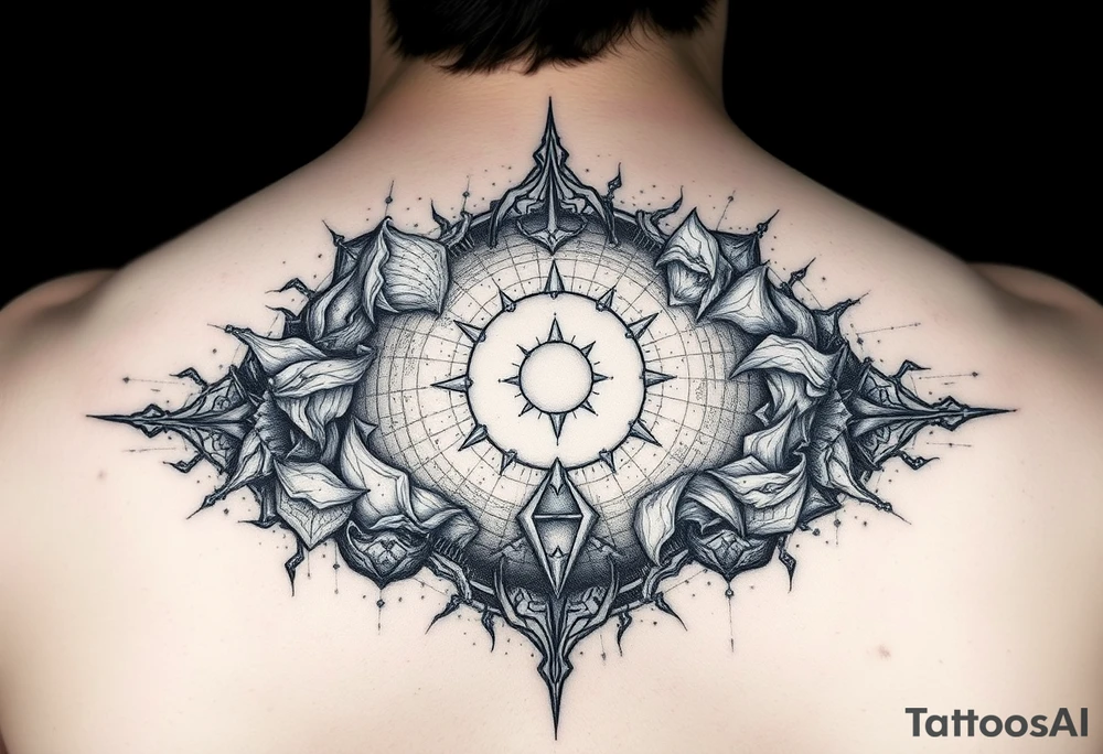 Beautiful yet mysterios cosmos that are 3d and appear to be what is beneth the skin. tattoo idea