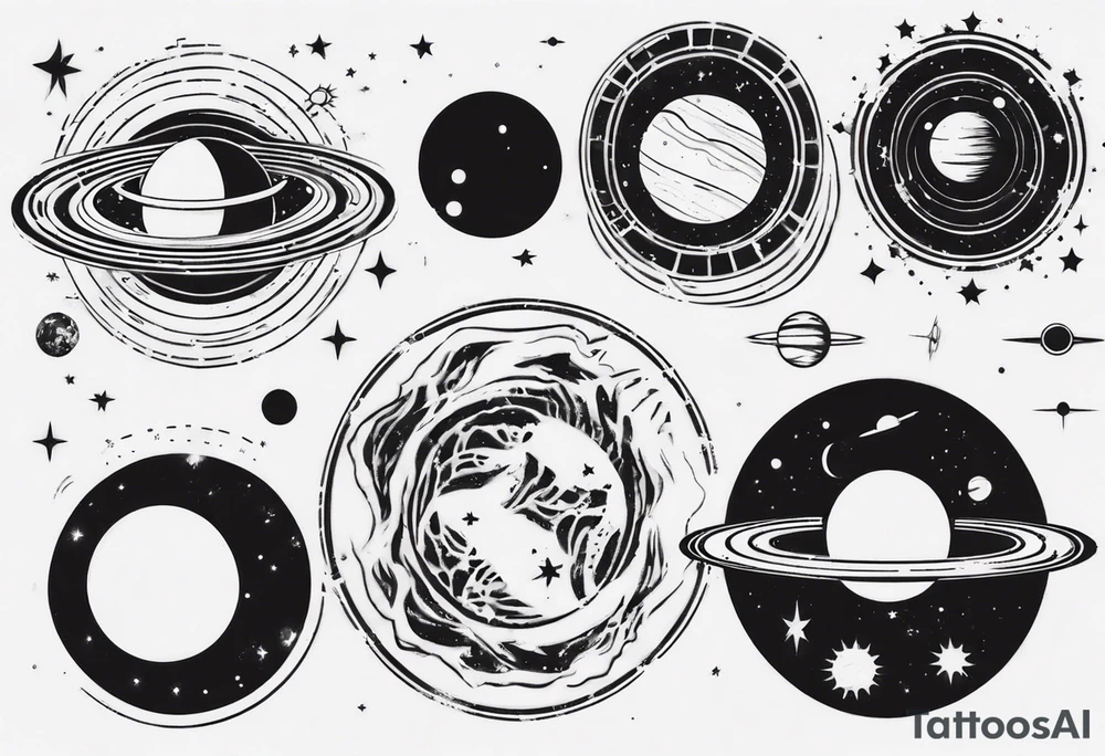 solar system tattoo idea