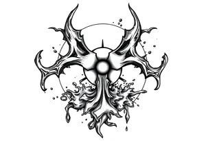 Contagion sign with toxic spill tattoo idea