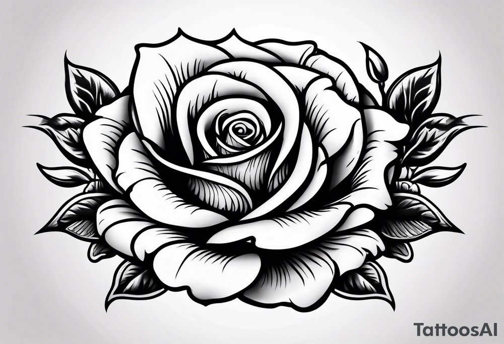 Fire rose tattoo idea