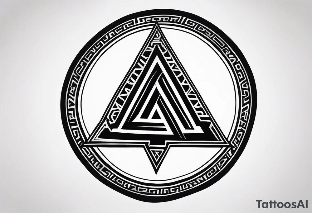 Valhalla shield sword valknut tattoo idea