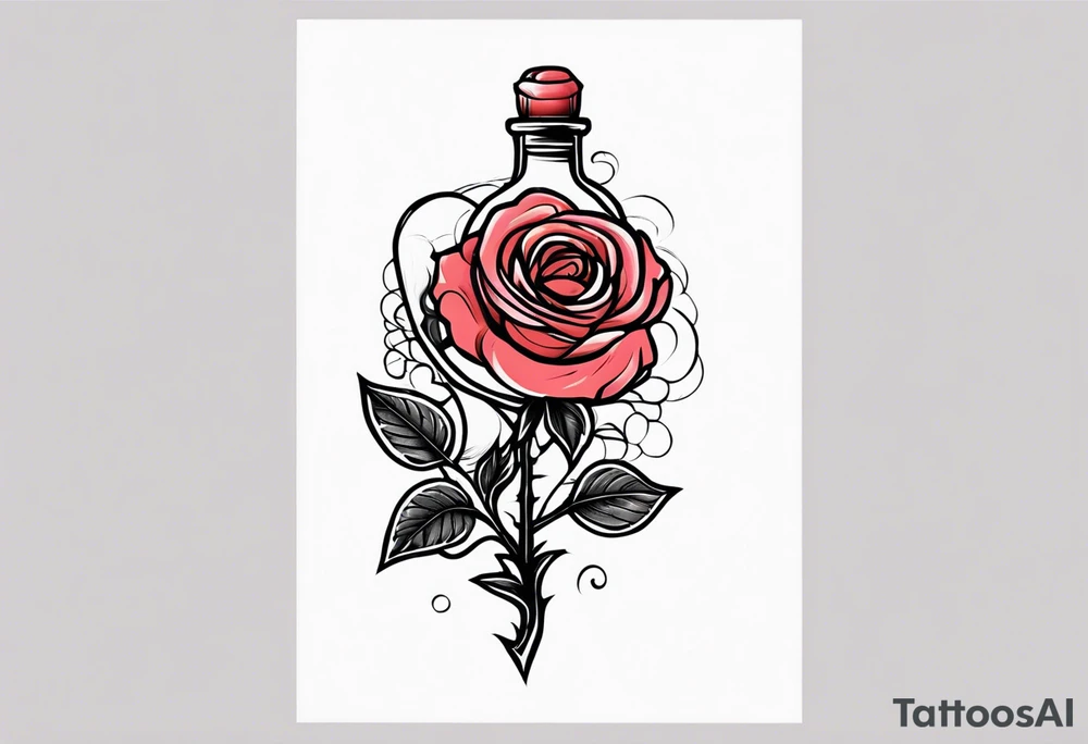 Rose 
Meer 
Flasche 
Dornen 
Seil
Kerze tattoo idea