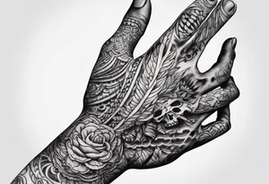 Hand reaching for Skeleton hand tattoo idea