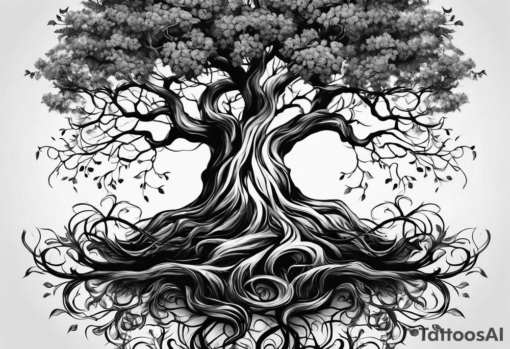 Family: Like branches on a tree we all grow in separate directions but our roots remain the same tattoo idea