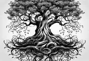 Family: Like branches on a tree we all grow in separate directions but our roots remain the same tattoo idea