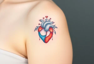 pretty sacred heart tattoo idea