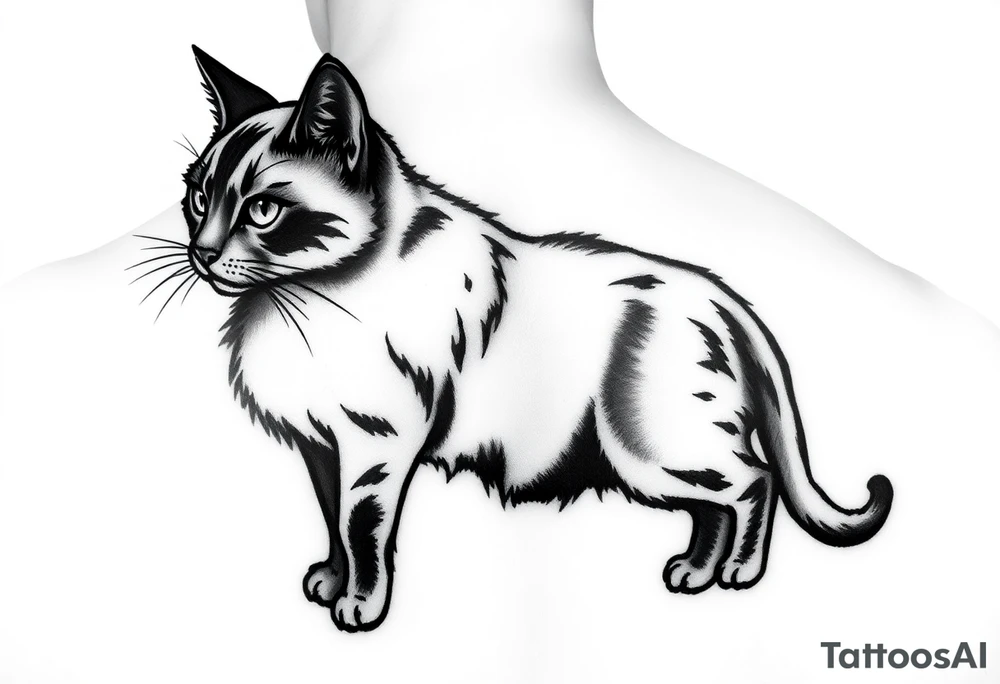 black cat tattoo idea