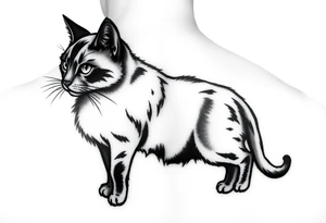 black cat tattoo idea