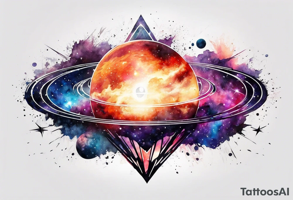 Supernova in a galaxy tattoo idea
