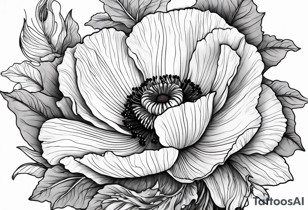poppy design tattoo idea