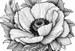 poppy design tattoo idea