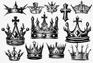christian crown tattoo idea
