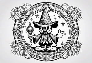 wizard mickey mouse tattoo idea