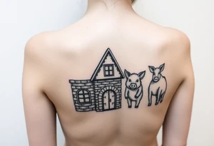 Brick house and three little piggy's tattoo idea